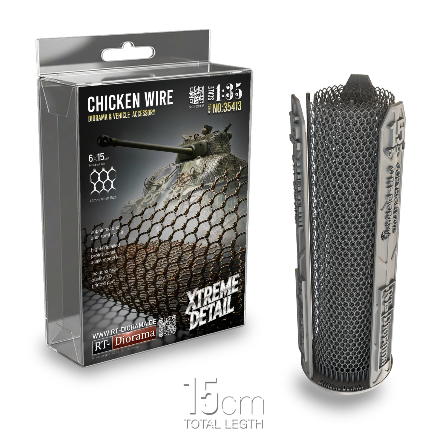 Ultra-Fine Chicken Wire [Hexagonal. Shape] 1/35 3D PRINTED – product image