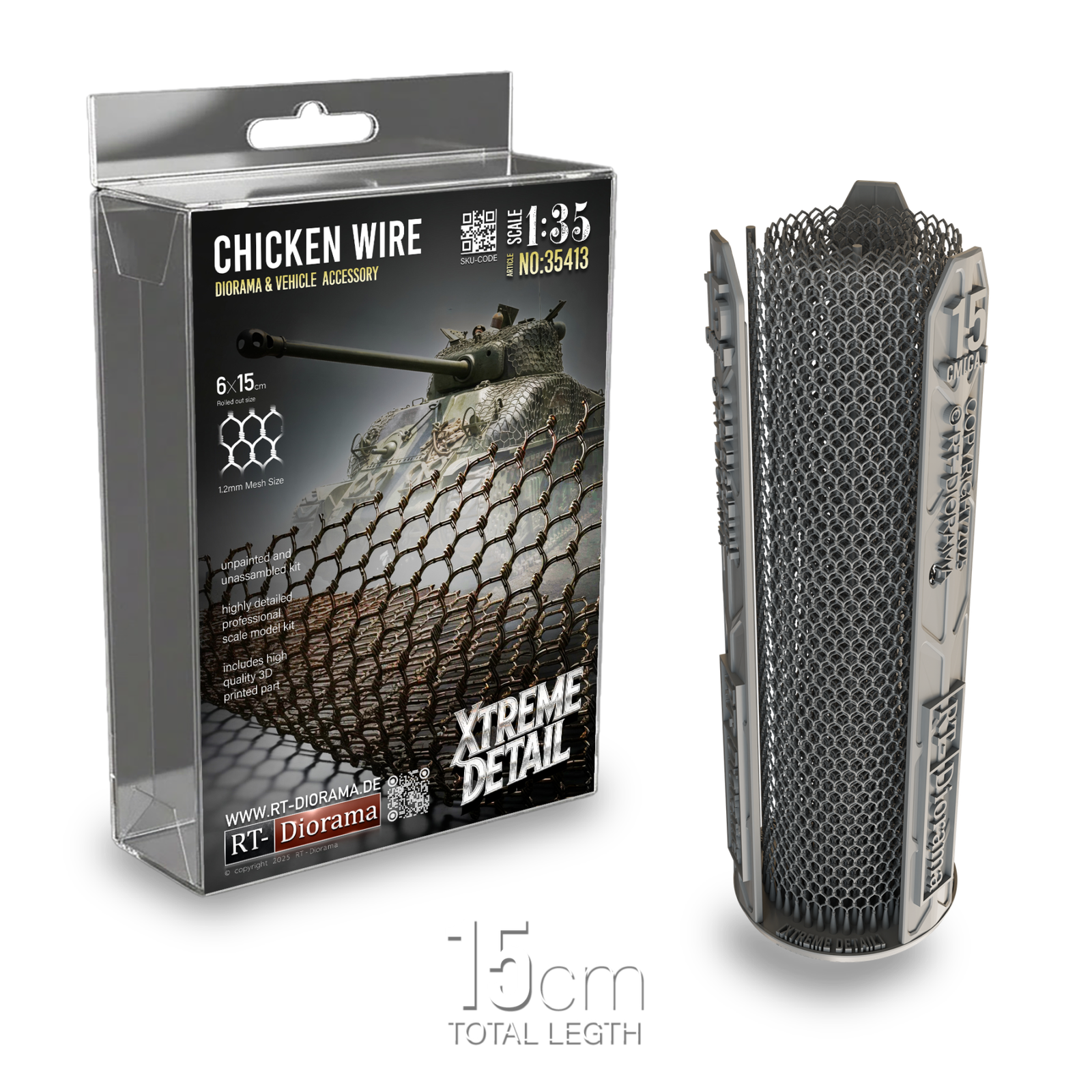 Ultra-Fine Chicken Wire [Hexagonal. Shape] 1/35 3D PRINTED – product image