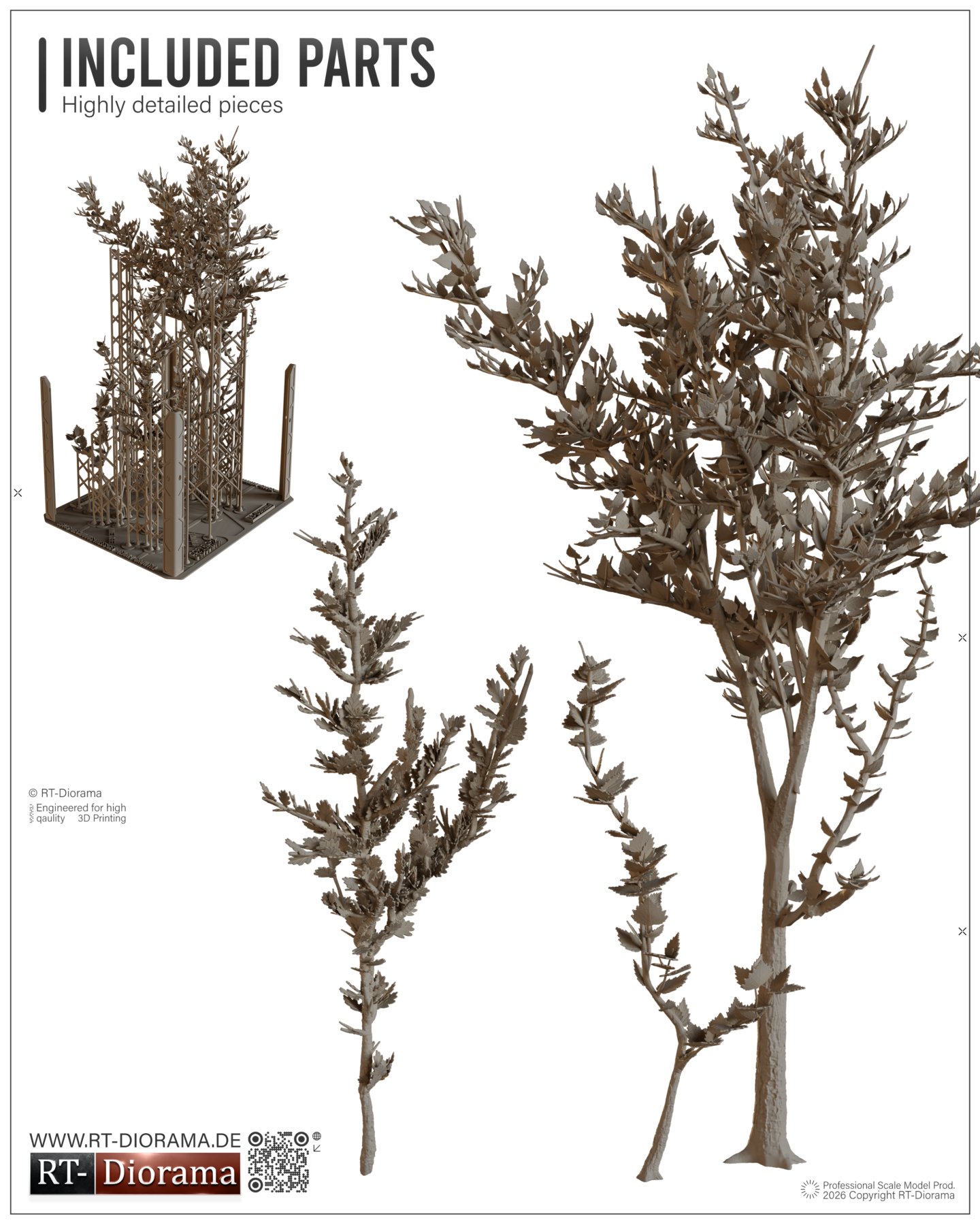 Deciduous Trees Set [Early Growth] – product image
