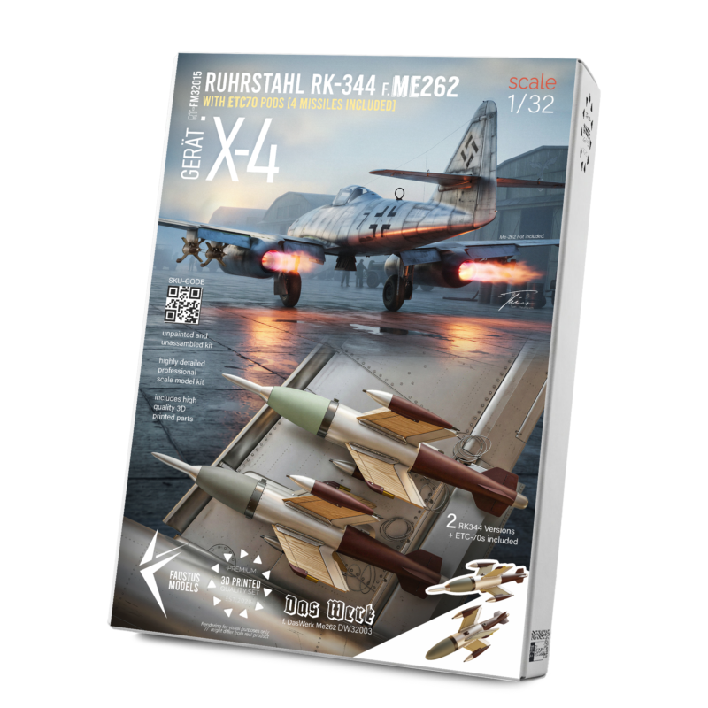 Ruhrstahl X-4 RK-344 Missile Set for Me262 [for DasWerk]