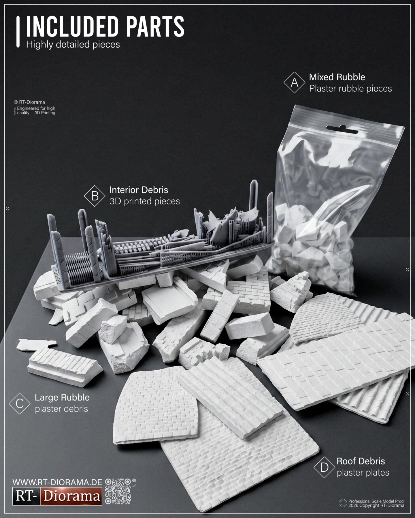 “Alles Kaputt” Urban Rubble & Ruins Set 1/35 – product image