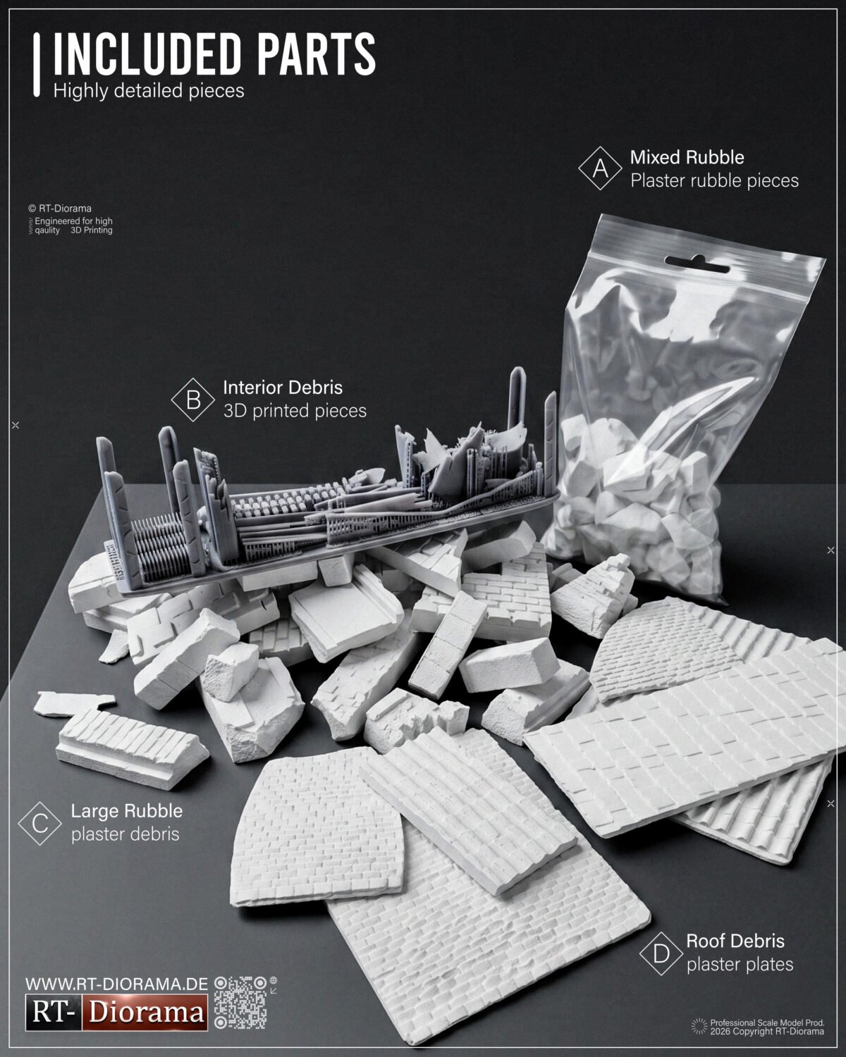“Alles Kaputt” Urban Rubble & Ruins Set 1/35 – product image