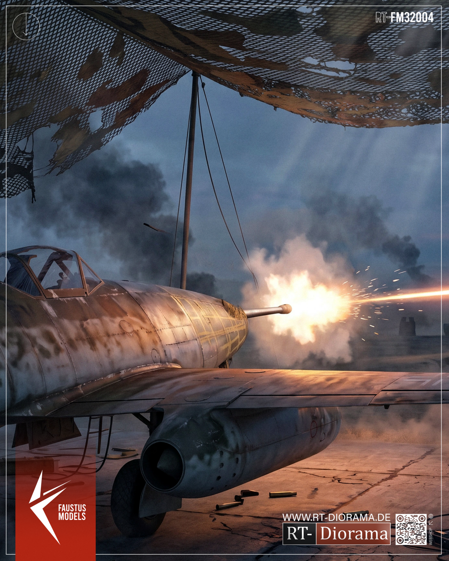 Me262 A-1a/U4 5cm MK-214 Limited Edition Conversion Set – 1/32 [for DasWerk] | FaustusModels – product image