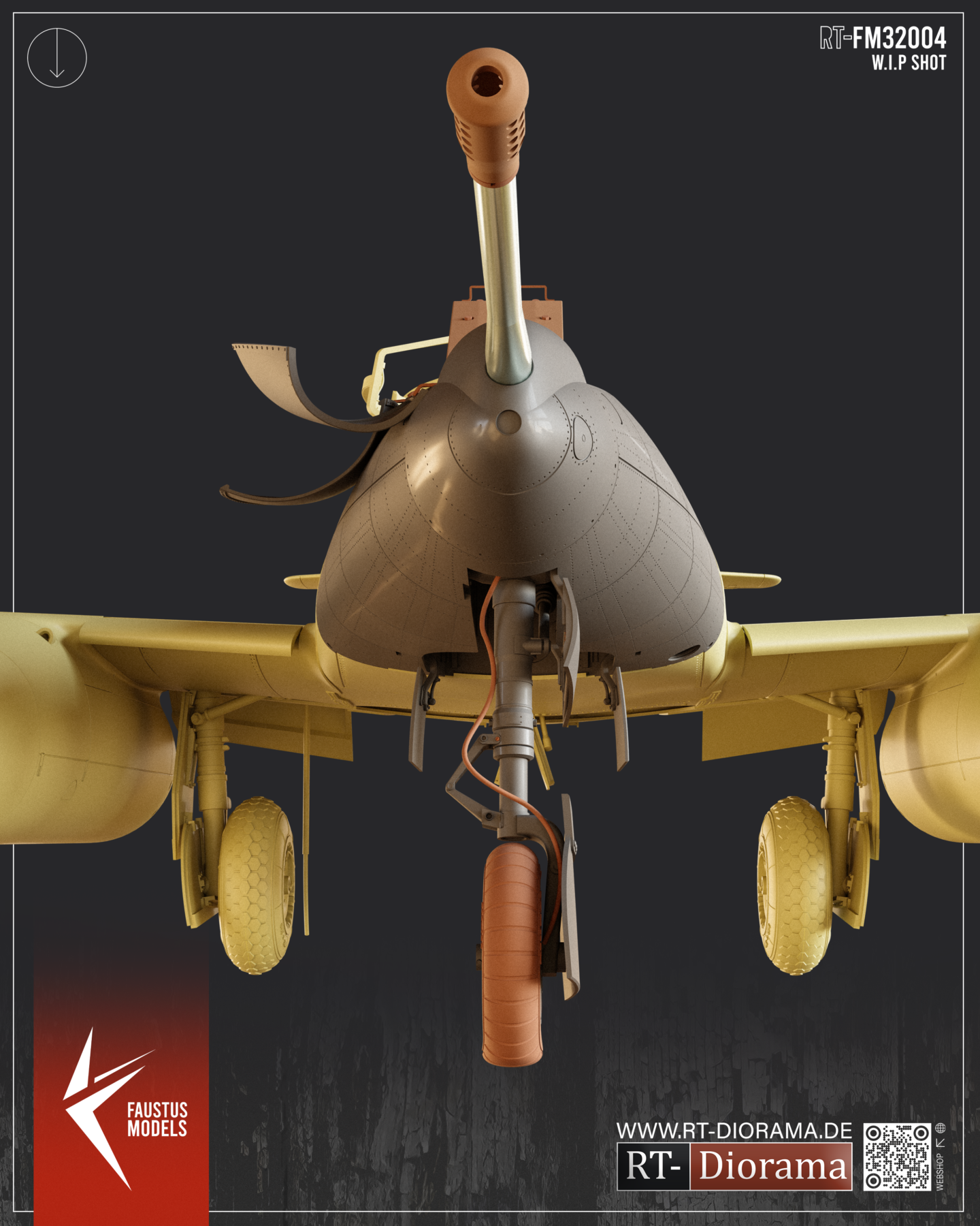 Me262 A-1a/U4 5cm MK-214 Limited Edition Conversion Set – 1/32 [for DasWerk] | FaustusModels – product image