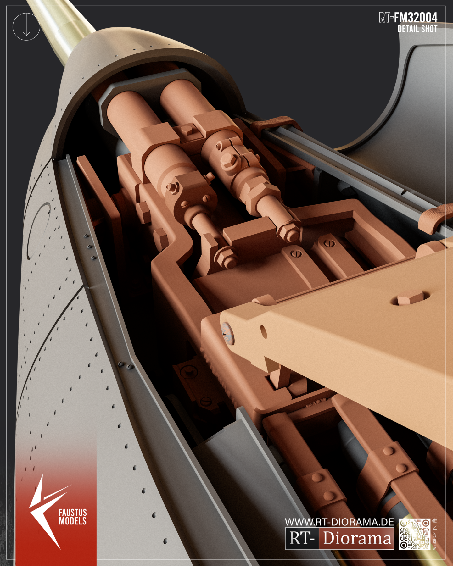 Me262 A-1a/U4 5cm MK-214 Limited Edition Conversion Set – 1/32 [for DasWerk] | FaustusModels – product image
