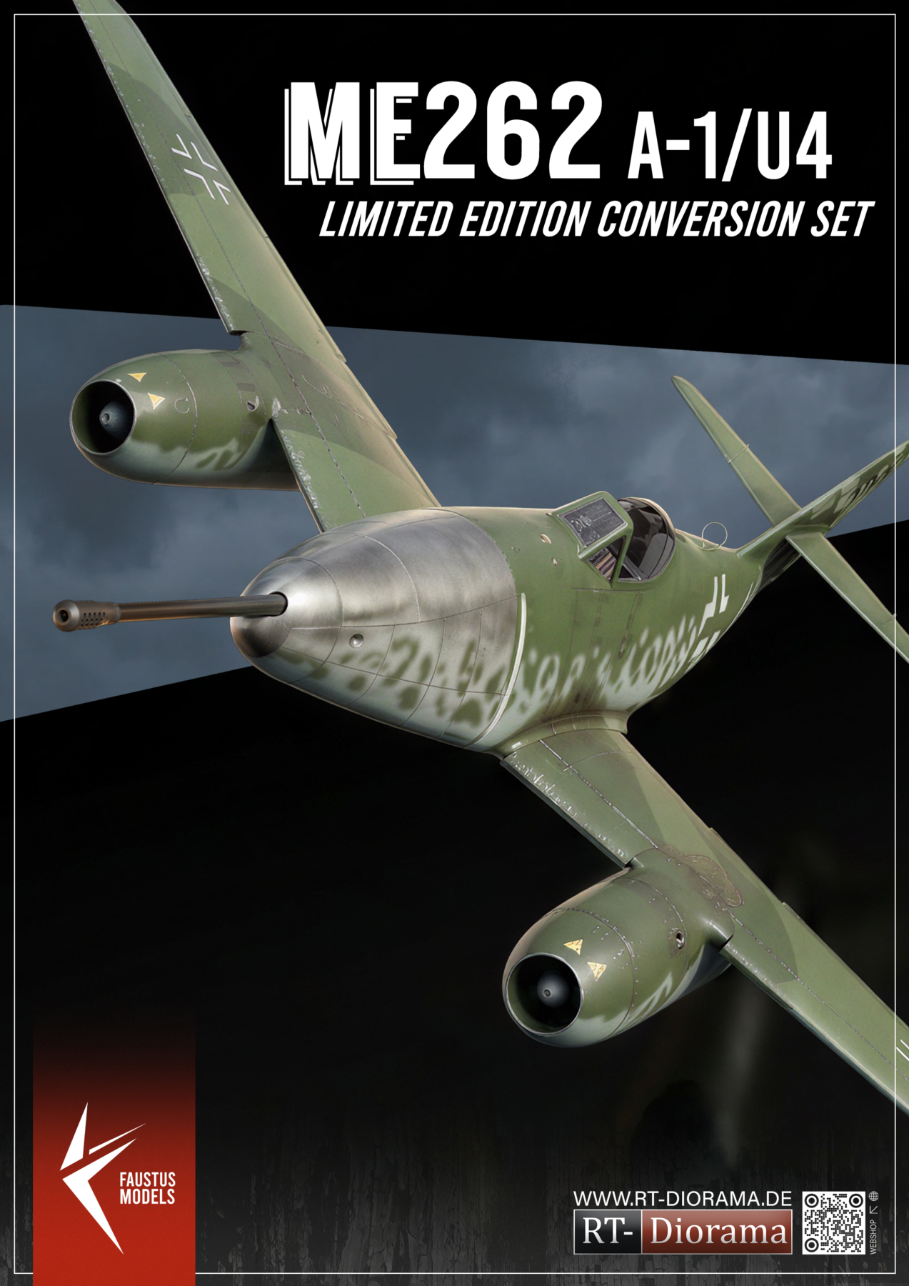 Me262 A-1a/U4 5cm MK-214 Limited Edition Conversion Set – 1/32 [for DasWerk] | FaustusModels – product image