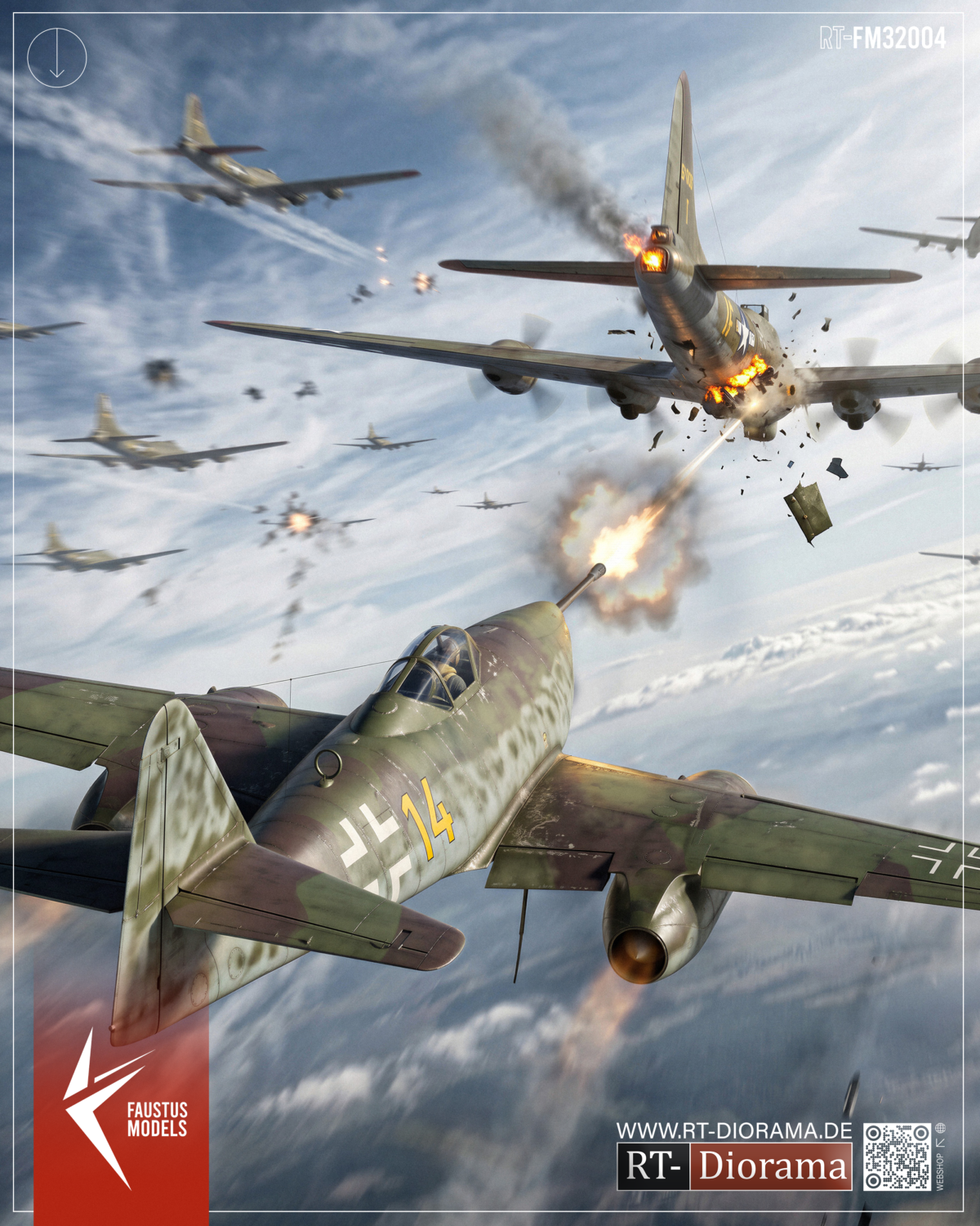 Me262 A-1a/U4 5cm MK-214 Limited Edition Conversion Set – 1/32 [for DasWerk] | FaustusModels – product image