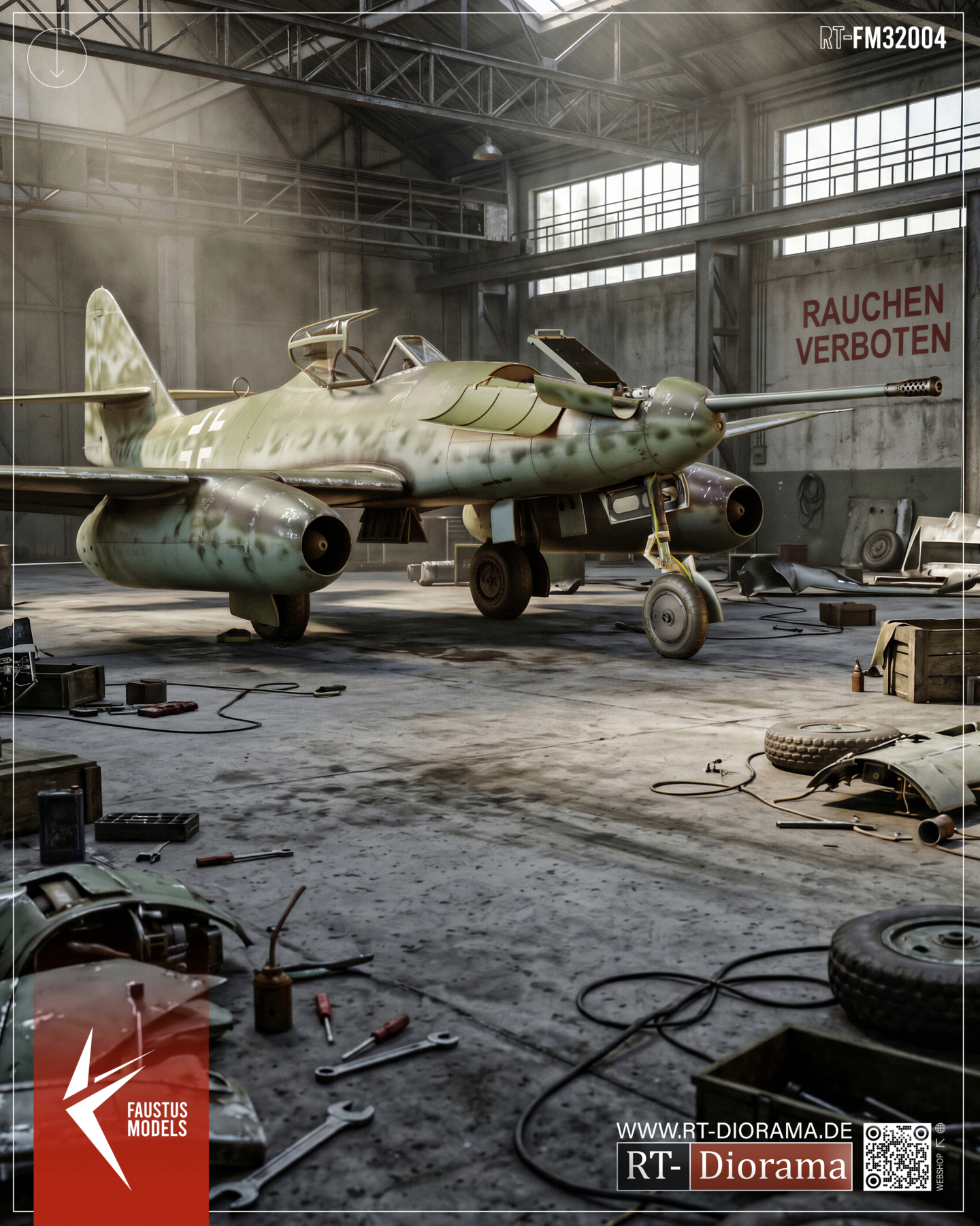 Me262 A-1a/U4 5cm MK-214 Limited Edition Conversion Set – 1/32 [for DasWerk] | FaustusModels – product image